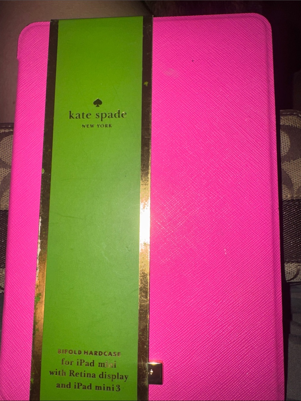 Kate Spade Pink iPad Mini Mini3 Bifold Hardcase